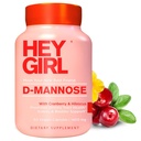 D Capsulele cu manoză - Supliment UTI cu acţiune rapidă - Cleanse & Flush Impurities - cu praf natural D-Mannose, Cranberry, Hibiscus & Dandelion - Alternative la afine pentru femei, 60 capsule