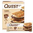 Quest Nutrition S'mores Proteine Bar, 21g Proteine, 4g Net carbohidrati, 1g Zahăr, Gluten gratuit, Keto Friendly, 4 Conte
