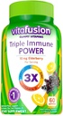 Triple Putere Imun Gummy Vitamine Compatibil cu Vitafusion, 60ct-L8