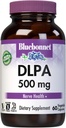 Bluebonnet Nutrition DLPA (DL-Fenilalanină) 500 mg, Free-Form Amino Acid, for Nervos System Support, Soy-Free, Gluten-GMO, Kosher, Vegan, 60 Capsule vegetale