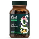Gaia Herbs Quick Defense - Fast-Actioning Immune Supplement* - Echinacea, Black Elderberry, Ginger & Andrographis - 80 Vegan lichid Fito-Capsules (8-Day Supply)