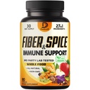 27in1 Fibră și Spice Supliment - combinat cu Psiliu organic, Măr întreg, Elderberry & More - Suport Mood, corp și imunitate - 90 capsule pentru 1 lună