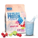 SOCIETATEA WILD - Proteină albă curată + Electroliti - Pulbere de izolat de proteine Reîmprospătatoare - 20g Proteină, 0 Zahăr adăugat, fără OMG-uri, arome naturale și culori - Rocket Pop, 16 oz