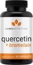 Luma Nutrition Quercetin 500mg - Quercetin with Bromelain Supplement - Antioxidant - Immune Support - Vegan & Gluten-Free - 60 Capsules