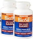 Biosil Pe joc - 60 Capsule Veggie, pachet de 2 - cu patentat ch-OSA Complex - Creșterea producției de colagen pentru ameliorarea durerii în comun, flexibilitate și gamă de mișcare - GMO gratuit - 60 de zile de aprovizionare