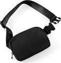 ODODOS Unisex Mini Belt Bag cu curea reglabilă mic Fanny Pack pentru antrenament de rulare Drumeţii turistice, negru
