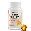 Vitamina D3 K2 (MK7) Suplimentul Softgel, Vitamina D3 5000 UI & K2 100MCG cu supliment de ulei MCT, Suport Immun, Sănătatea oaselor și a dinților, Gluten-Free, Non-GMO