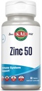 KAL Zinc 50 mg Complex acid hidroxiacid, Metabolism sănătos și suport imunitar cu Orotat de zinc, Citrat de zinc, Absorbție îmbunătățită w/ActiSorb, Vegan, Gluten gratuit, non-GMO, 60 Serv, 60 comprimate