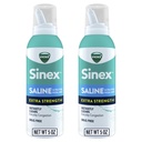 VICKS Sinex Saline extra Putere Spray nazal, 3X concentrat * Drug Free Ultra Fine Mist, Curăță instantaneu Mucus, Ultra concentrat pentru a șterge congestia rapid, sigur pentru utilizare zilnică, 5 OZ x 2