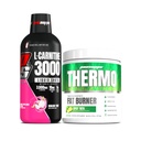 PROSUPPS L-Carnitina 3000 Shot-uri de lichid gratuite stimulante (31 Serviri, Dragon Fruit) și praf termogenic de grăsime termoizolant (25 Servings, picant 'Rita) Bundle