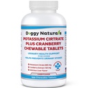 Citrat de potasiu Plus Supliment de cranberry pentru câini (100 tablete) - Suport Tract urinar-Ajută formarea de deter de pietre de calciu oxalat - Deters Bladder & Stones rinichi (Made in U.S.A)