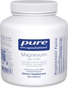 Pure Encapsulations Magneziu (Glicinat) - Supliment pentru a sprijini Stres Relief, Somn, Heart Health, Nervi, Muşchi şi Metabolism * - cu magneziu Glicinat - 180 Capsule