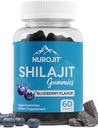 Gumă de mestecat Shilajit, Aroma de afine, Extract de Himalaya, Lab testat, Non-GMO, Gluten Free, Vegany, Mess-Free Alternative la Resin, Simplă adăugare la Daily Routine, 60 Vegan Gummies