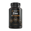Complex suplimentar de zinc cu cupru și vitamina C - flux natural 3X zinc Carnosine, Bisglicinat Chelat, și Orotat, Cupru Chelated, Ușor pe Stomac, piele și suport imunitar, 120 capsule