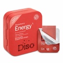 DISO - Energie - Dizolvarea rapidă a benzilor de cofeină cu vitamine, aromă de căpșuni, Vegan, Sugar Free, Absorbție ridicată, Gluten gratuit, individuale înfășurate, 30 benzi dissolvabile