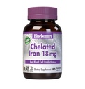 Bluebonnet Nutritie Chelated Iron 18 mg - non-concludent de fier - Soy-Free, Gluten-Free, non-GMO, Kosher Certified, Dairy-Free, Vegan - 90 Capsule vegetale, 90 Servings