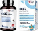 Probioticele Naturale ŢINTĂ pentru bărbaţi 60 miliarde CFU14 Strains & CoQ10 200mg Softgels cu PQQ Antioxidant pentru Heart-Health and Energy Production