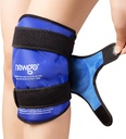 NewGo Ice Pack pentru leziuni genunchi Reutilizabile, Genunchi de gheaţă ambalaj Wrap în jurul întreg genunchi pentru recuperarea chirurgiei de înlocuire, Gel Cold Pack Wrap pentru Menisc Tear, ACL, Umflare durere de relief - albastru