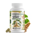 GreeNatr Ginko Biloba & Panax Ginseng Supliment - Red Ginseng Creier Supliment pentru memorie și concentrare - Ginkgo Biloba Suplimente pentru o bună viziune, sistem imunitar și îmbunătățirea fluxului sanguin - 60 comprimate