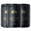 Organic Charcoal pulbere activat Charcoal Natural, Vegan, Organic, OMG gratuit - sticla mare 25 oz pulbere - 3 ambalaj