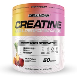 Celulocor Creatin Powder, fructe Punch Aroma - Crește puterea, Lean Mass musculare & Endurance, Micronited Creatina pentru absorbție rapidă, 5g Creatină pe servire, 50 Serviri