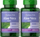 Pride Aloe Vera Extract 25mg (5000mg echivalent) Softgels, 200 Count (Packaging May Vary) (Pack of 2)