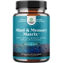 Natural Minte şi Memorie Supliment pentru Creşterea Performanţei Mentale şi Claritate Suporte Funcţia cerebrală Made with Pure Green Ceai extract DMAE Bitartrate and Vitamins 60 Capsule de Natures Craft