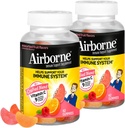 Aeroborne 750mg vitamina C Supliment de sprijin imun Gumies pentru adulți, Asortate aroma de fructe, Gluten Free Crafted Blend cu antioxidanți puternice vitamine A C & E, 42 gume (2 ambalaj)