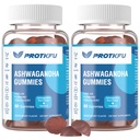 2 Pack Ashwagandha Gumies & Vitamina D3 Gumies Organic Aswangdha Supliment pentru îmbunătățirea somnului, Stres Relief & Mood calm (non-GMO, Gluten-Free & Sugar Free)