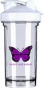 Cancer pancreatic Conștiință 18 Once Shaker Sticluță Drink Mixer Leak-proof Proteine Shakes Masa Shakes sticle 500ML/18 Oz alb &-1&-1