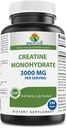 Brieofood Creatin Pastile 3000 mg per Serving - 240 tablete - 3rd Party Lab testat pentru puritate și calitate - ajută la îmbunătățirea performanței atletice