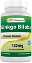 Cele mai bune Naturale Ginkgo Biloba 120 mg 120 capsule