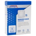 2" x 2" Dressing (1x1 Pad) AMERX Tiraj bordurat - Bandaje adezive - Bariera rezistenta la apa - Border auto-adeziv - respirabil, hipoalergic - 15 Pads per cutie
