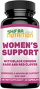 SHIFAA NUTRIŢIE Hormoni echilibru & Menopauza Suplimente pentru femei, Menopauza Relief - Suport pentru Flashuri fierbinţi, Swings mood w/Black Cohosh & Red Clover Halal Vitamine, 30 Serviri