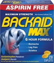 Backaid Max Relief Caplets, 28 Count (Pachet de 6)