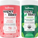 Bellway Super Fiber Powder + Colagen, Strawberry Lemonade Super Fiber + Greens