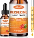 (2 ambalaj) Berberine Supliment, Berberine Picături lichide cu Ceylon Scorțișoară, Bitter Melon, Sugar-Free & Vegan Supliment Supports Immune System & Gastrointestinale Care - 4 FL Oz