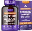 Dr. Matthew Cortisol Reductor Supliment pentru femei. Suport adrenal cu Ashwagandha, Rhodiola & Ginseng 