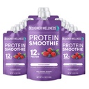Designer Wellness Proteine Smoothie, fructe reale, 12g Proteine, carbohidrat scăzut, Zero Adauga zahar, Gluten-Free, non-GMO, Fără culori artificiale sau arome, Berry mixt, 12 Conte
