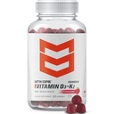 MTN OPS Vitamina D3 K2 Gummies, 5000 UI vitamina D3 și vitamina K2 MK7, natural gluten-free cu aromă naturală de căpșuni, 60 Soft-Chew Gummies, 60 Servire per container