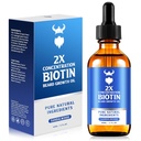Ulei de barbă de creștere - 2X Concentration Biotin Barbă ulei pentru bărbați (2 oz) - Natural Mens Beard Ulei cu ulei de argan, ulei Jojoba și vitamina, Softener de creștere barbă, Moisturizer (Sandalwood)
