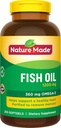 Ulei de pește natural fabricat 1200 Mg (360 Mg Omega-3) 200 Softgels lichide