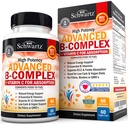 Complex de vitamina B cu vitamina C pentru absorbţie maximă - Metilcobalamină b12 şi folat Acid folic - B1 B2 B3 B5 B6 B7 B9 pentru suport pentru sistemul imunitar şi nervos - non-GMO, 60 număr
