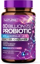 80 Miliarde de CFU Probiotic - Daily Digestive Gut Health Supplement for Men & Women - Lactobacillus acidophilus, Bifidobacterium & Prebiotice - Non-GMO, Gluten & Dairy Free, Perioada de valabilitate - 30 capsule