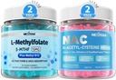 L-MetilFolat 15mg & Metil B12 Gumies + NAC Gummies, 600mg N-Acetyl Cysteine Supliment