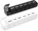 Small Pill Organizator 2 ori pe zi, 2 Pack 7 Ziua Pilula Cutie 1 De fiecare dată pe zi, Călătorie prietenos zi Vitamina Organizator, Săptămânal AM PM Pilula Case container