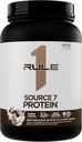 Regula 1 Sursa 7 Puls Aroma decadentă, Textură netedă Velvety, 22g Proteină Oricând, și 10g Natural Occurreng EAAS Per Servire din 7 Surse Premium (1.8 Lire*, Cookie-uri și Cream)