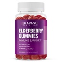Sambucus Elderberry Gumries pentru adulți - Suppliment de sprijin imunitar cu vitamina C și zinc - Formula îmbunătățită pentru apărare zilnică - 60 Conte, 1 lună de aprovizionare, Aroma Berry - Wellness convenabil