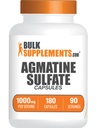 BulkSupplements.com Capsulele de Agmatină sulfate - Suplimentul de oxid azotic, Suplimentul de agmatină - Fără gluten, 2 capsule per Serving, 180 Conte (Pachet de 1)