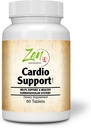 Suplimente Zen - Suport Cardio Plus Antioxidanti, L-Carnitina, L-Taurina, cu Coenzima Q10, Hawthorn, Horsechestnut, Cayenne, Seminte de struguri si Vitamina E, Promoveaza o inima sanatoasa 60-Tabs